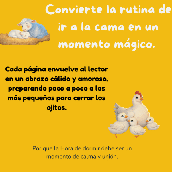 Descripción del cuento personalizado "Hora de Dormir", ideal para niños entre 0 y 5 años.
