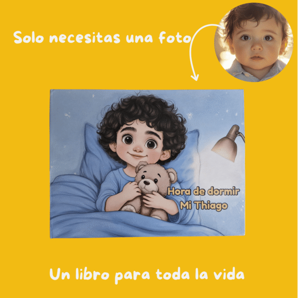 Solo necesitas una foto para crear un libro mágico donde tu hijo es el héroe de la historia.