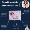 Gráfico explicativo de los beneficios de personalizar libros para niños: refuerza autoestima, motiva la lectura y crea recuerdos únicos.