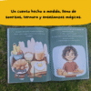 Páginas del cuento personalizado "El desayuno mágico" mostrando escenas interactivas