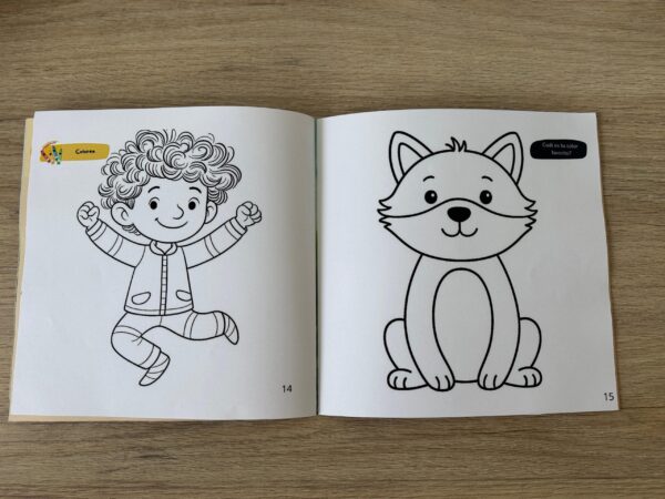 Actividades para colorear dentro de la revista infantil "Papo y sus amigos"