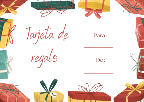 Carta de regalo (2) Tarjeta de regalo (Libro vertical)