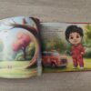 Páginas del libro personalizado "El Pequeño Bombero" con escenas llenas de acción y valores