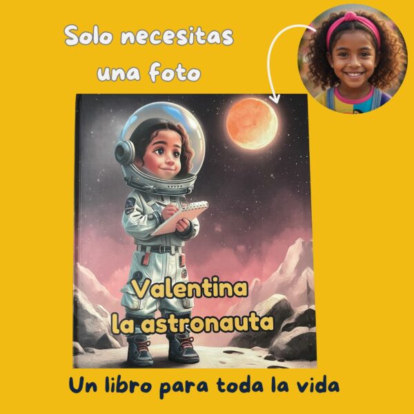 cuento-infantil-personalizado-viaje-espacial-nino-o-nina Niño o niña protagonista viajando por el espacio en el cuento personalizado “La Astronauta”
