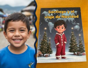 libro-personalizado-navidad Portada del cuento infantil personalizado el Viaje Mágico de Navidad” con temática navideña