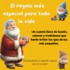 cuento-personalizado-navidad-papa-noel-sala Escena mágica del cuento donde Papá Noel aparece en la sala de Santiago durante la Nochebuena